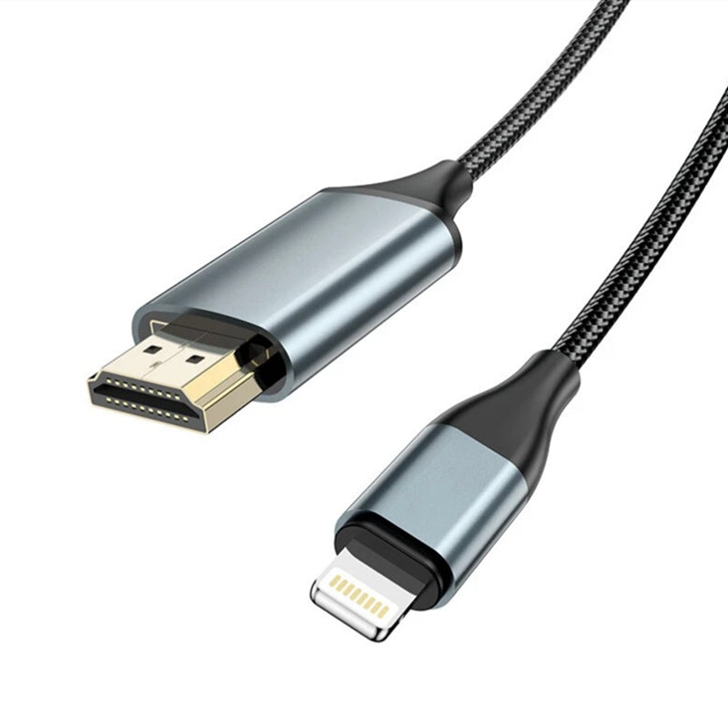 Adaptateur Lightning vers HDMI, câble de chargement HDTV 4K (2 m) Adaptateur Lightning vers HDMI, câble de chargement HDTV 4K (2 m)